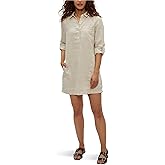 Michael Stars Women's Eleanor Woven Linen Popover Shirt Dress, Mid-Thigh Length