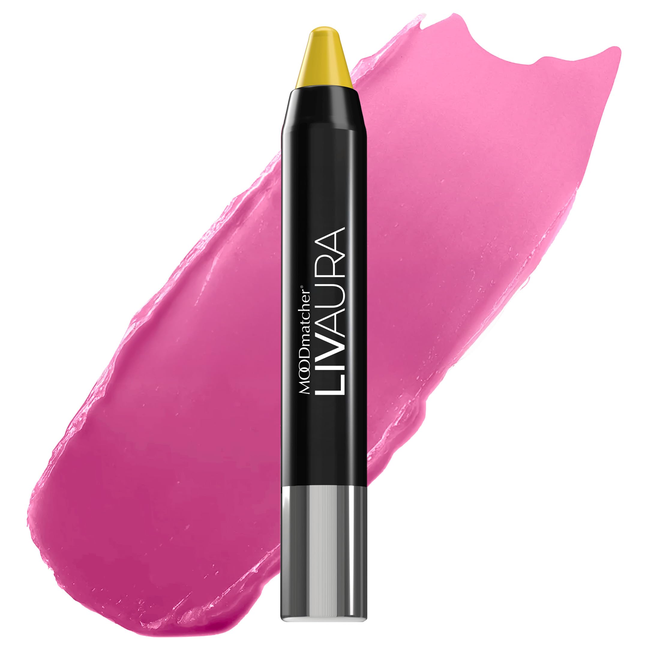 Fran Wilson MOODmatcher Twist Stick Original Color-Change Lipstick, YELLOW -12 HOUR Long Wear, Waterproof, Ultra Hydrating and Moisturizing with Aloe & Vitamin E, Smudgeproof & Fadeproof, 2.9g