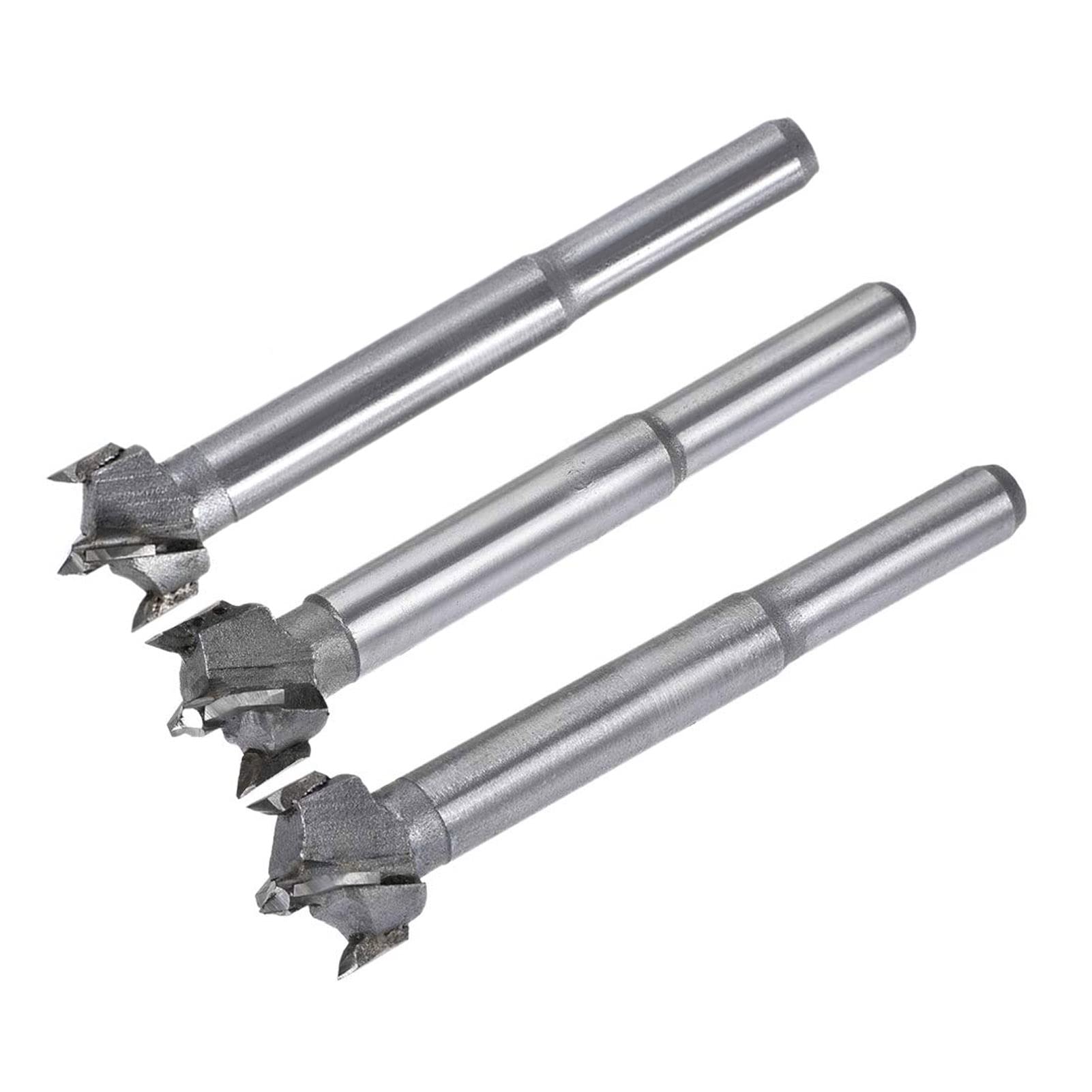 TA-VIGOR Forstner Drill Bit 14mm 15mm 16mm Dia., Carbide Alloy Steel Wood Hole Saw Auger Opener for Woodworking Hinge Hole Drilling Boring Bit Cutter(3in1 Set)