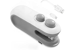 Mini Bag Sealer, 2-in-1 Heat Sealer with Cutter, USB-C Rechargeable Snack Bag Sealer, Magnetic Design for Easy Storage, Porta