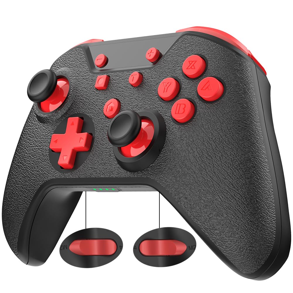 Photo 1 of GCHT GAMING Switch Controller, Wireless Controller Compatible Nintendo Switch/Switch OLED/PC/Android/IOS with Turbo Motion Vibration (Black)