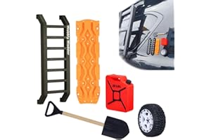 LEPHCHIRYN Mini Off-Roading Essential Gear Bumper Magnets,Wobbly Wadder Magnetic Little Ladder 5-in-1 Kit for Offroad Fans, Funny SUV Truck Emblems Sticker(Orange-Trac Board Set)