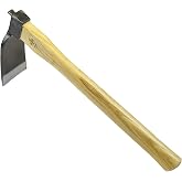 14 Inch Heavy Duty Curved Hoe, Without Welding, Gardening Tool, Oak Handle, for Digging, Weeding, and Planting