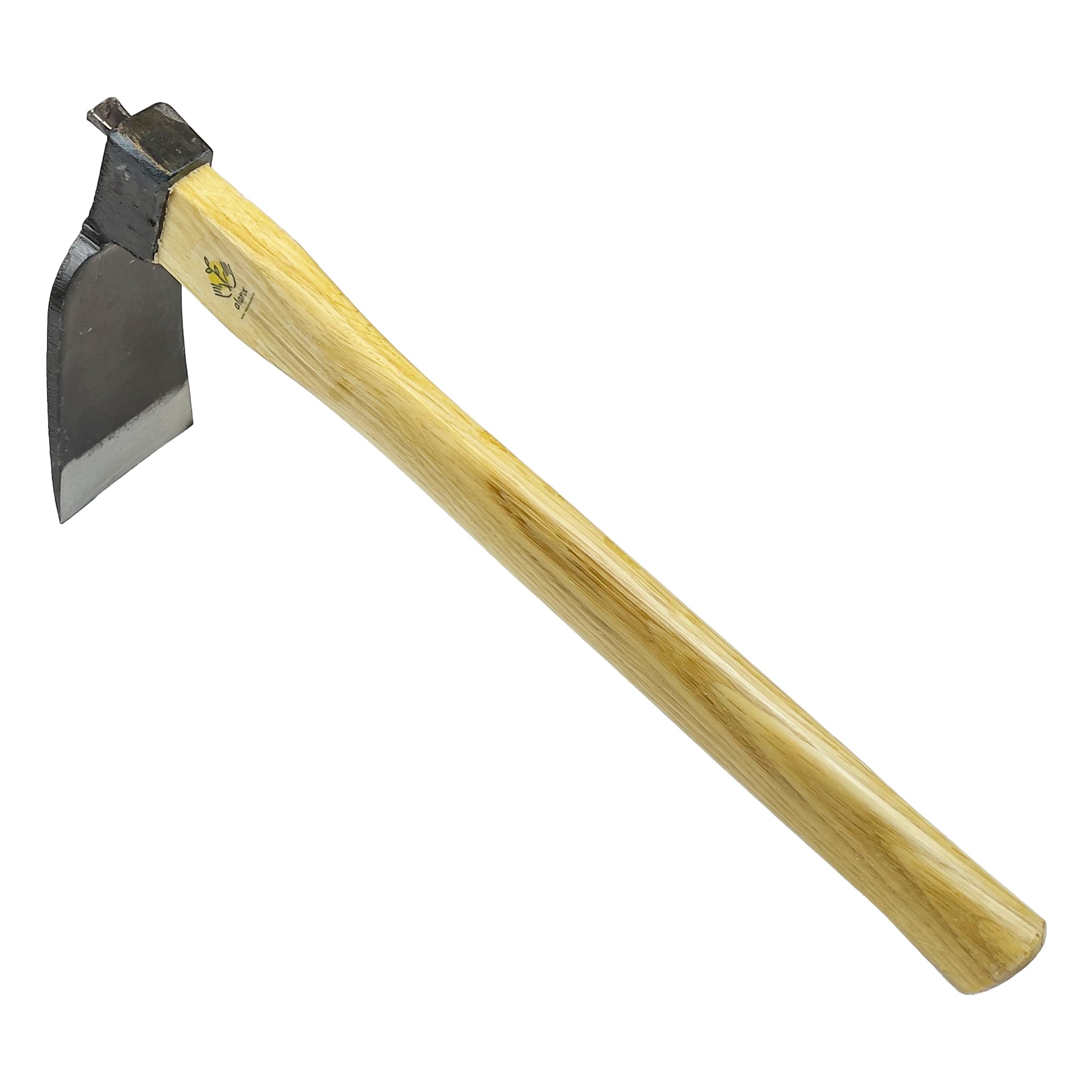 Photo 1 of 14 Inch Heavy Duty Curved Hoe, Without Welding, Gardening Tool, Oak Handle, for Digging, Weeding, and Planting