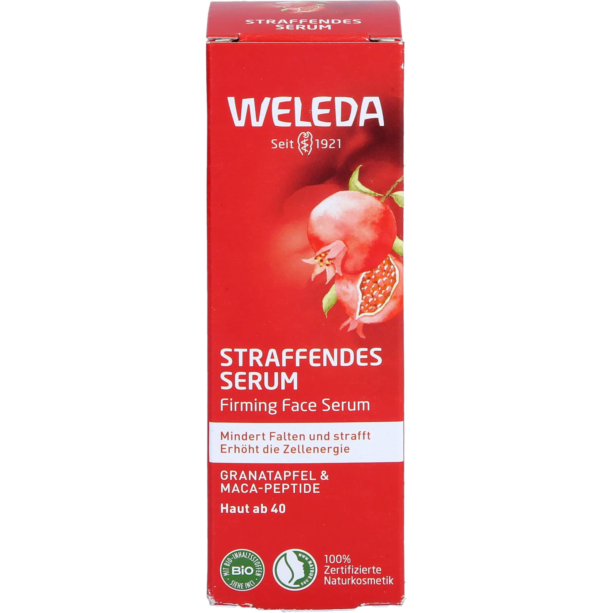 Weleda Firming Face Serum with Pomegranate & Maca Peptides, Moisturiser, Moisture Boost, Energises Cell Activity, Reduces Lines & Wrinkles, Vegan, 30ml