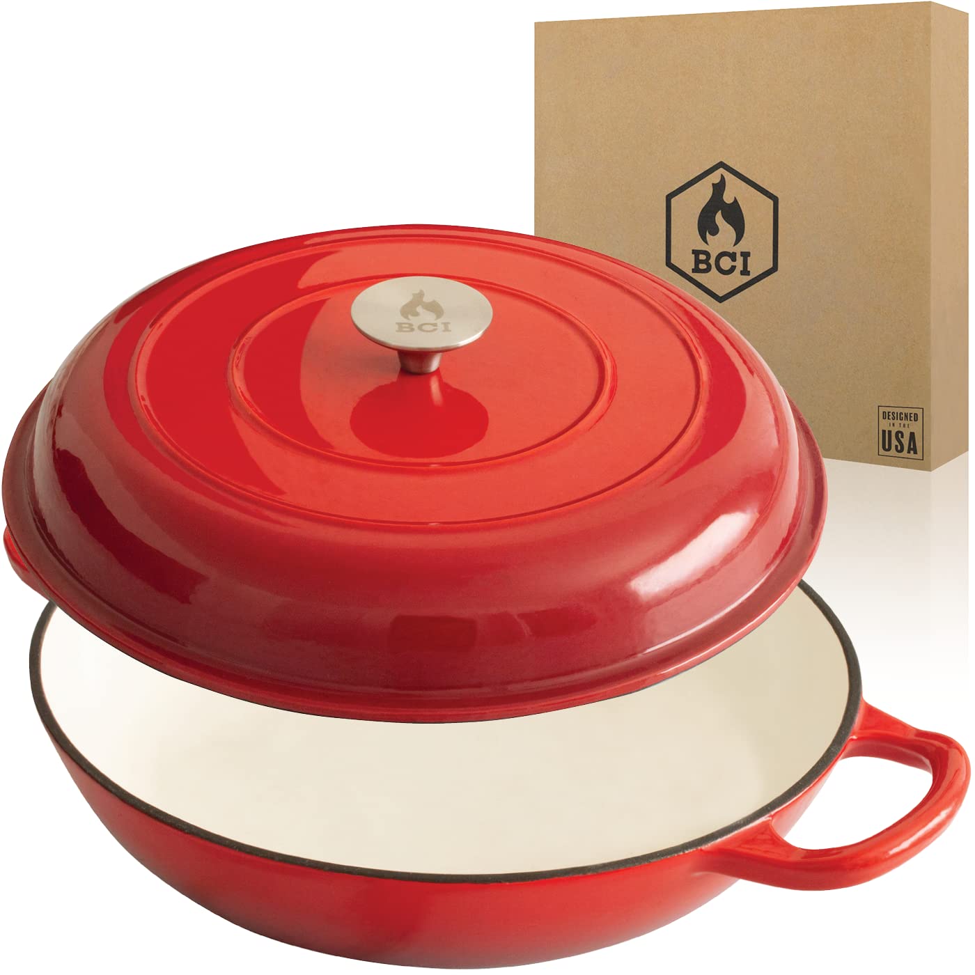 Backcountry Iron Enameled 3.5 Quart Signature Cast Iron Braiser with Lid Pricepulse