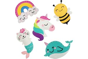 Cymbana Kids Sewing Kit Make Your Own Creative Felt Plush Animals Toy Craft Art Set for Beginners, Girls Gifts for Children 6