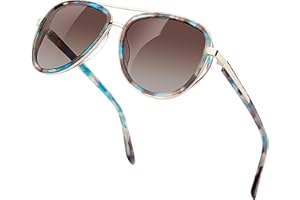 BIRCEN Polarized Sunglasses for Women UV - Protection Womens Retro Mirrored Shades with Acetate Frame BC2001