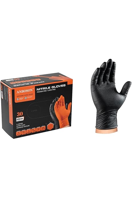 Green Gloves 10mil Nitrile Gloves (Large) Chemical Resistant