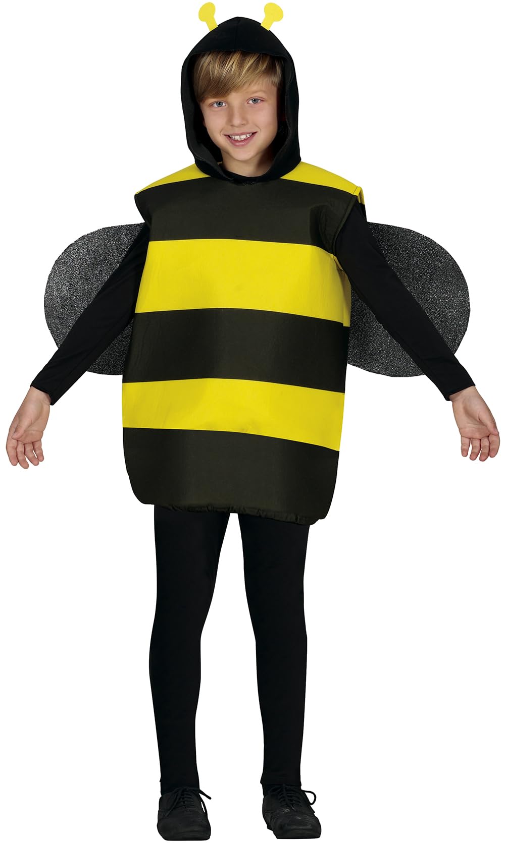 FIESTAS GUIRCA Bumblebee Girls or Boys Fancy Dress Costume - Black & Yellow Bumble Bee Kids Fancy Dress Costumes Boys & Girls 10-12 years