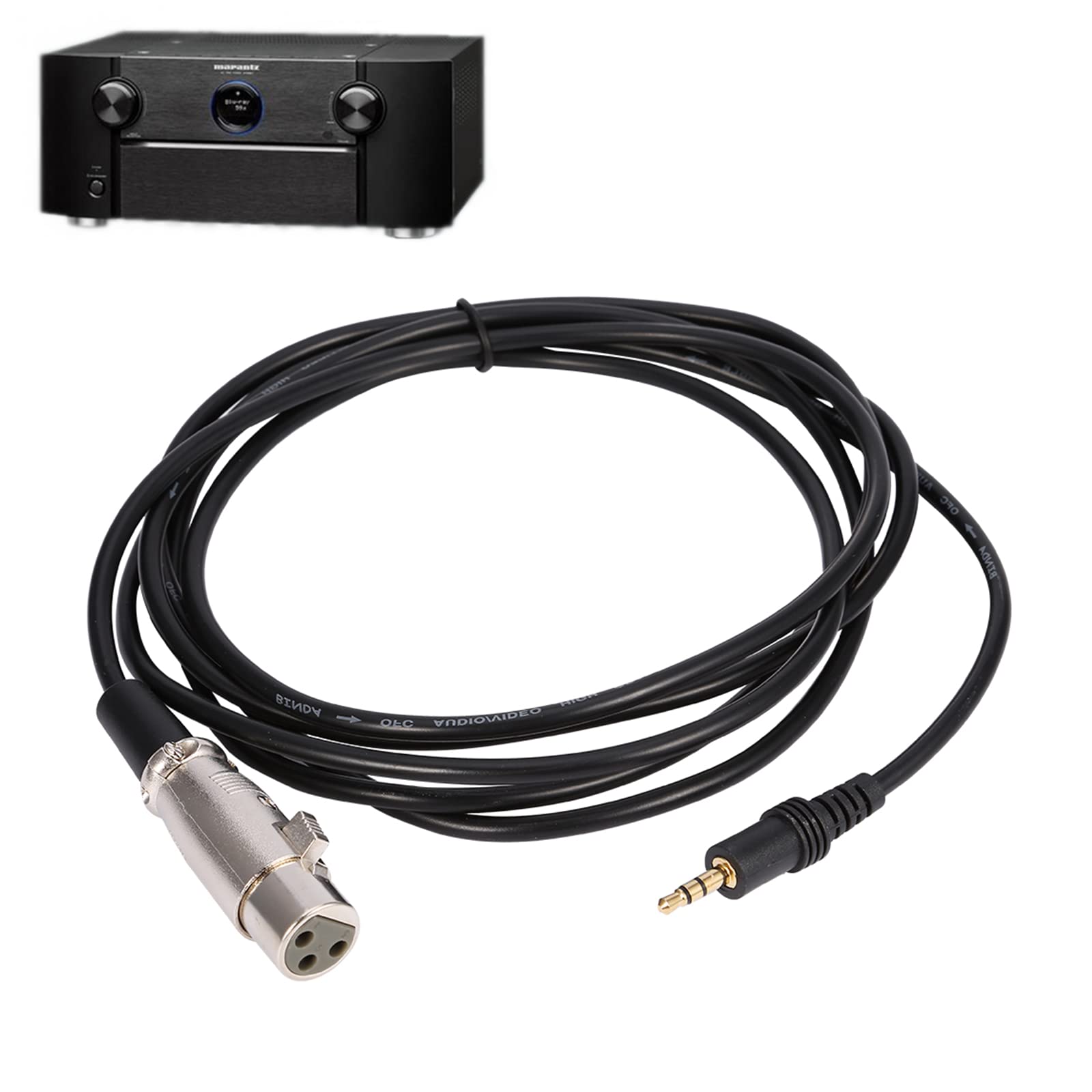 10FT 3 Pin XLR Connector Female to 1/8" 3.5mm male Stereo Jack Microphone Audio Cord Cable Stereo Mini Jack AUX Cord Audio Cable - 10 Feet