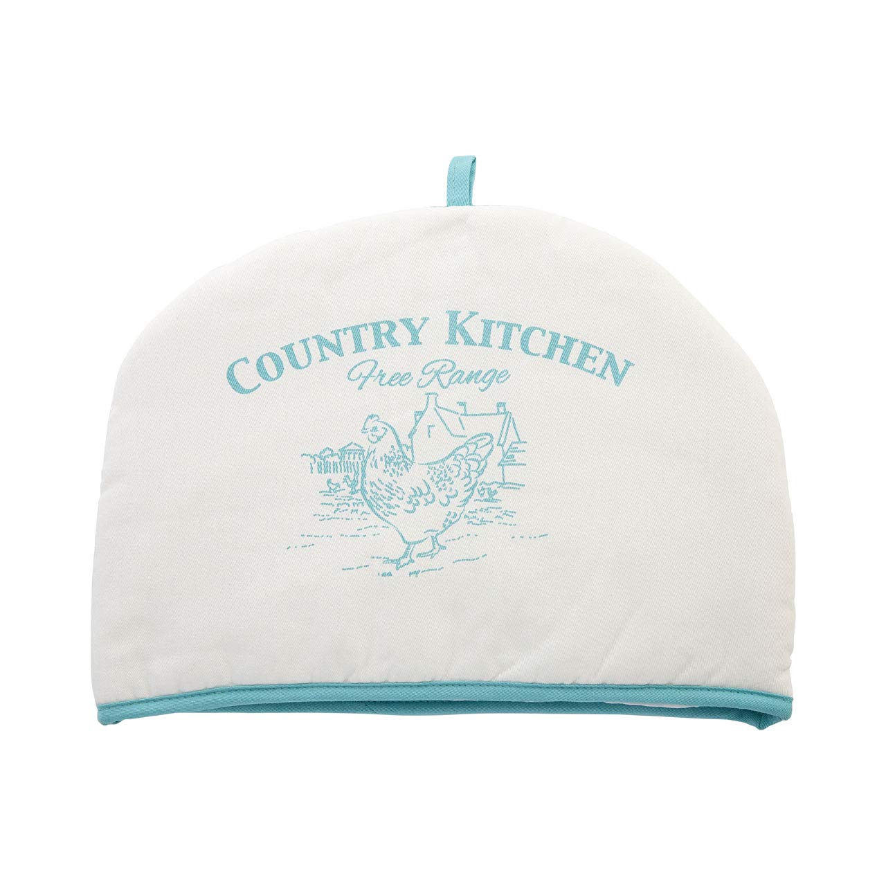 Premier Housewares 5100223 Country Kitchen Tea Cosy - White/Teal 2 x 33 x 27 cm