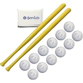 Wiffle 32" Plastic Bats 2 Pack, Wiffle Ball Baseballs Official Size 12 Pack