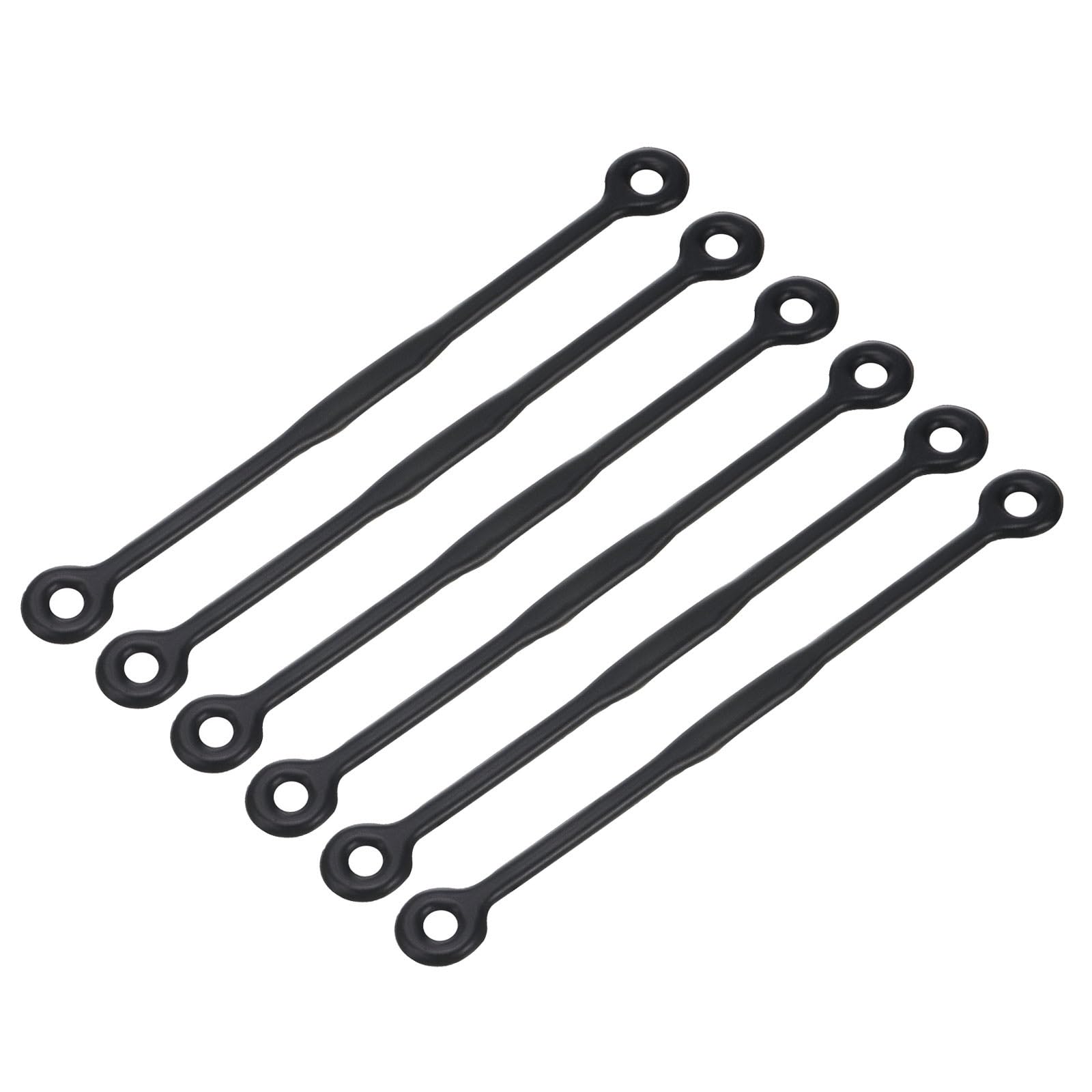 M METERXITY 6 Pack Tennis Dampener - Shock Absorber, Silicone Racquet String Damping, Apply to Tennis Racket (12cm, Black)