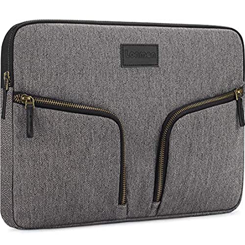 LONMEN Water Resistant 12.5-13 Inch Laptop Sleeve Bag Case with Handle for 13" MacBook Pro / 12.9" iPad Pro 2016-2017/13.5" Surface Laptop 2/12.9" iPad Pro, Grey