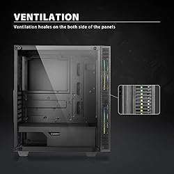 Gaming Case Mid-Tower with Tempered Glass Side