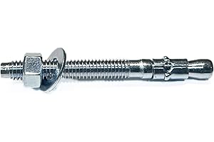 MIGHTY FASTENERS Zinc-Plated Steel Wedge Anchors, 3/4" X 10" - Heavy-Duty Mounting Bolts for Concrete - 10 Pack