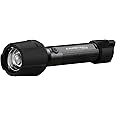 Ledlenser, P6R Work Rechargeable Flashlight, High Power LED, 850 Lumens, Waterproof Light for Professional, Home, Outdoor, Emergency Use, Black