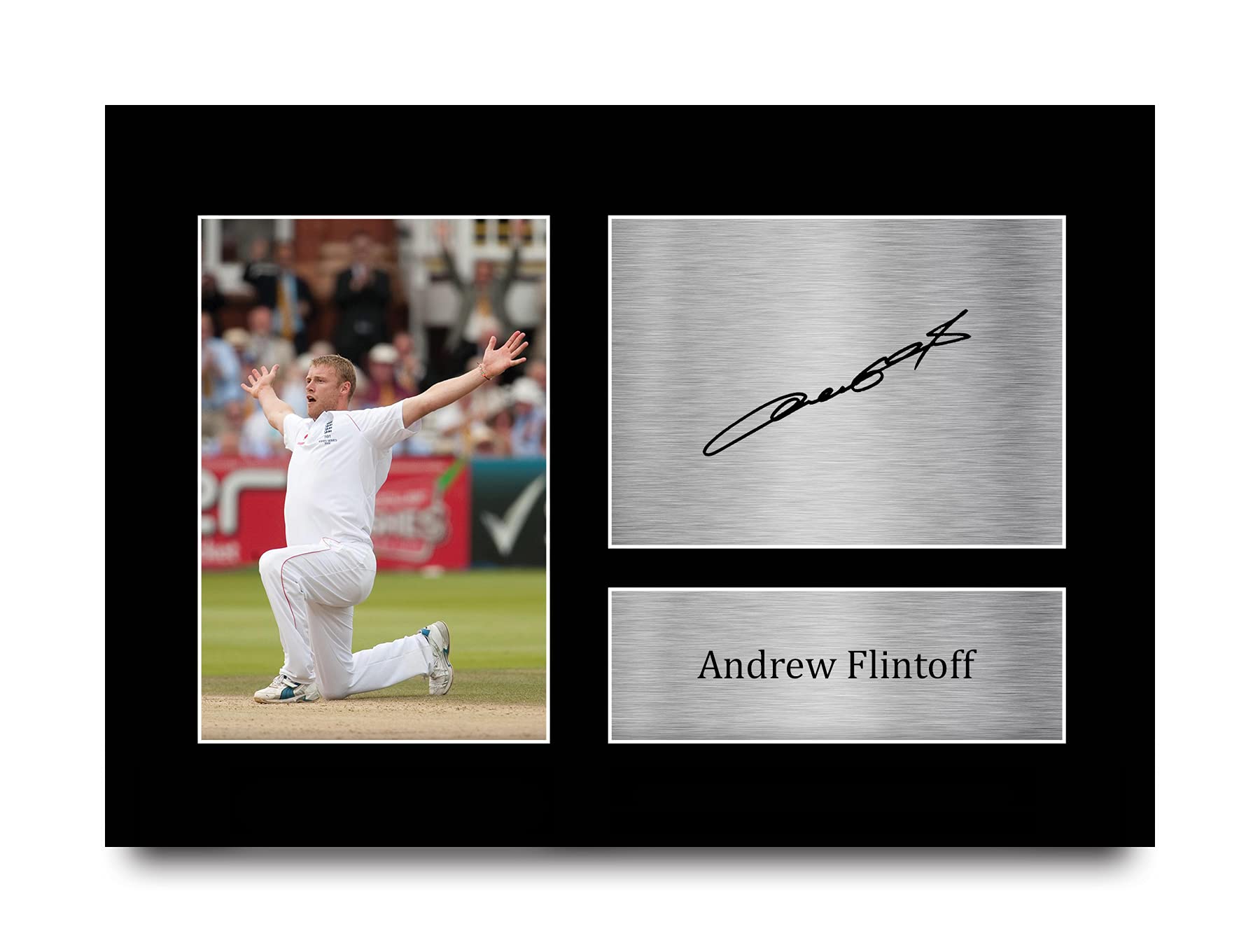 HWC Trading A4 Andrew Freddie Flintoff England Cricket Team Gifts Printed Signed Autograph Picture for Cricketer Memorabilia Fans