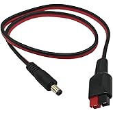 Halokny Cable de extensión de enchufe de alimentación de 14 AWG CC de 0.217 in x 0.083 in para batería de reserva del generad