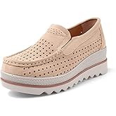 Ruiatoo Womens Slip on Loafers Comfortable Thick Soft Platform Shoes Business Casual Walking Shoes