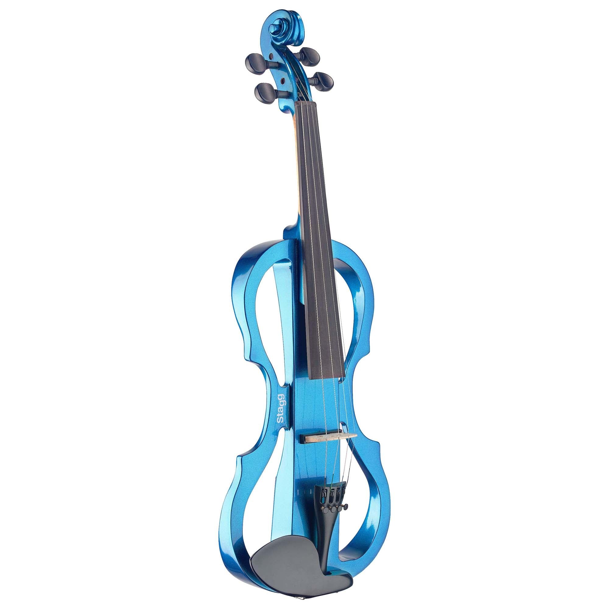 Stagg EVN X-4/4 MBL Full Size Electric Violin Outfit - Blue