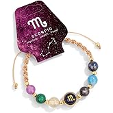 Risyfjew Zodiac Crystal Bracelets for Women 12 Constellations Healing Crystal Beads Bracelet Birthday Natural Stone Zodiac Gifts Horoscope Spiritual Bracelet