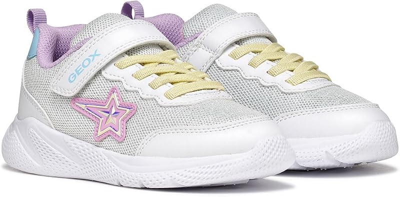 J SPRINTYE Girl A Sneaker, White/Multicolor, Talla 24 EU