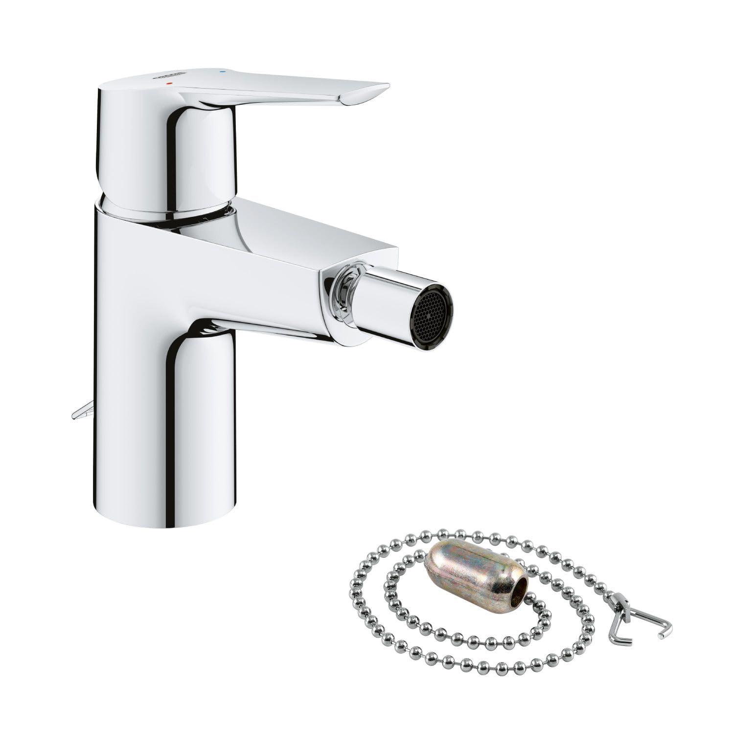 GROHE Start Quickfix Single-Lever Bidet Mixer with Retractable Chain, Water-Saving, Chrome 32281002