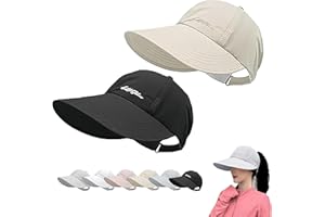 CHMYTEE Sunscreen Baseball Hat for Men Women, Lightweight Breathable UV Protection Cap, Adjustable Wide Brim Baseball Cap