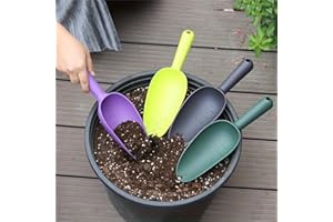 1PC Garden Soil Scoop Thick Plastic Large Capacity Trowel with Ergonomic Handle for Succulent Potting, Balcony Planting, Flow