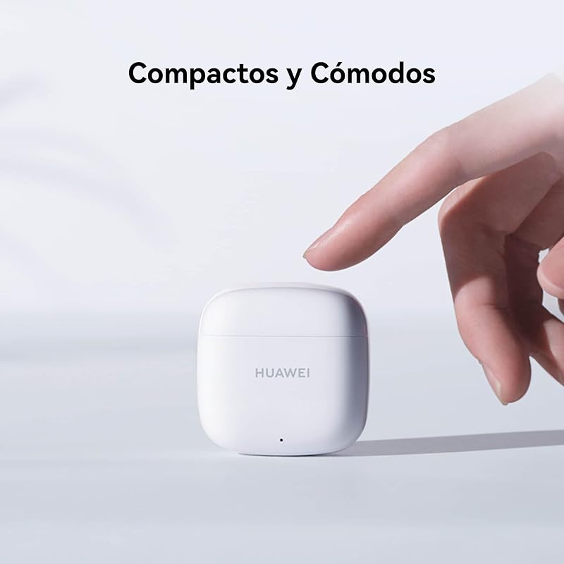Huawei freebuds se 2 - fones de ouvido com 40 horas de bateria, compactos e confortáveis, proteção ip54 contra poeira e respingos, bluetooth 5.3, som estável, ios e android, cerâmica branca