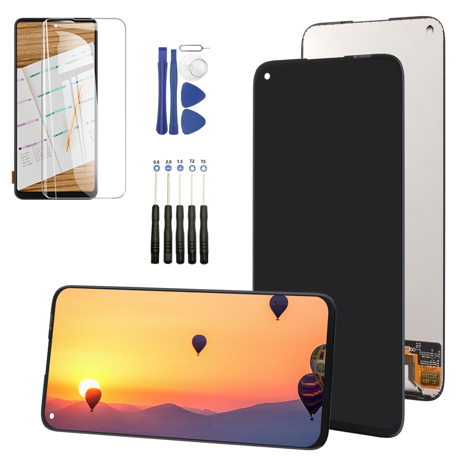 RongZy Display for Huawei P40 Lite 4G /Nova 7i /Nova 6 SE LCD Screen Replacement Digitiser Touch Screen Assembled Replacement with Tools (Black, Not for P40 Lite E and P40 Lite 5G)