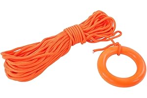 100ft Floating Lifesaving Rope, Outdoor Lifeline Water Rescue Diving Swimming Pool Lifeguard Rope with Floating Buoyant Loop 