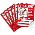 Pet Alert Safety Fire Rescue Sticker - Save Our Pets Emergency Pet Inside Decal - in Case of Emergency Danger Pet in House Ho