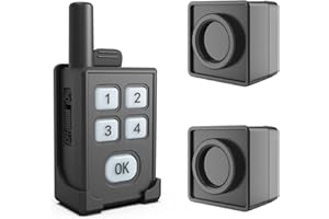 HTZSAFE Portable Outdoor Perimeter Alarm System- 1/4 Mile Waterproof Wireless Motion Sensor&Detector- Personal Security for Wildlife&Stranger Alert(Camping,Hiking,Hunting,Fishing) (1 Receiver+2 Sensors)