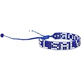 El Salvador Flag Bracelet - El Salvador Pride Wristband - Adjustable Blue & White Cultural Jewerly for Men & Women - Handmade - Premium Czech Beads - Travel Souvenir & Gift