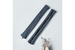 YunQin 1 Pair Chair Arm Rest Covers,Computer Office Armrest Cover，Soft Covers Pads Solid Color with Zipper，Memory Foam Thicker Elbow Pillow for Desk (Dark grey)