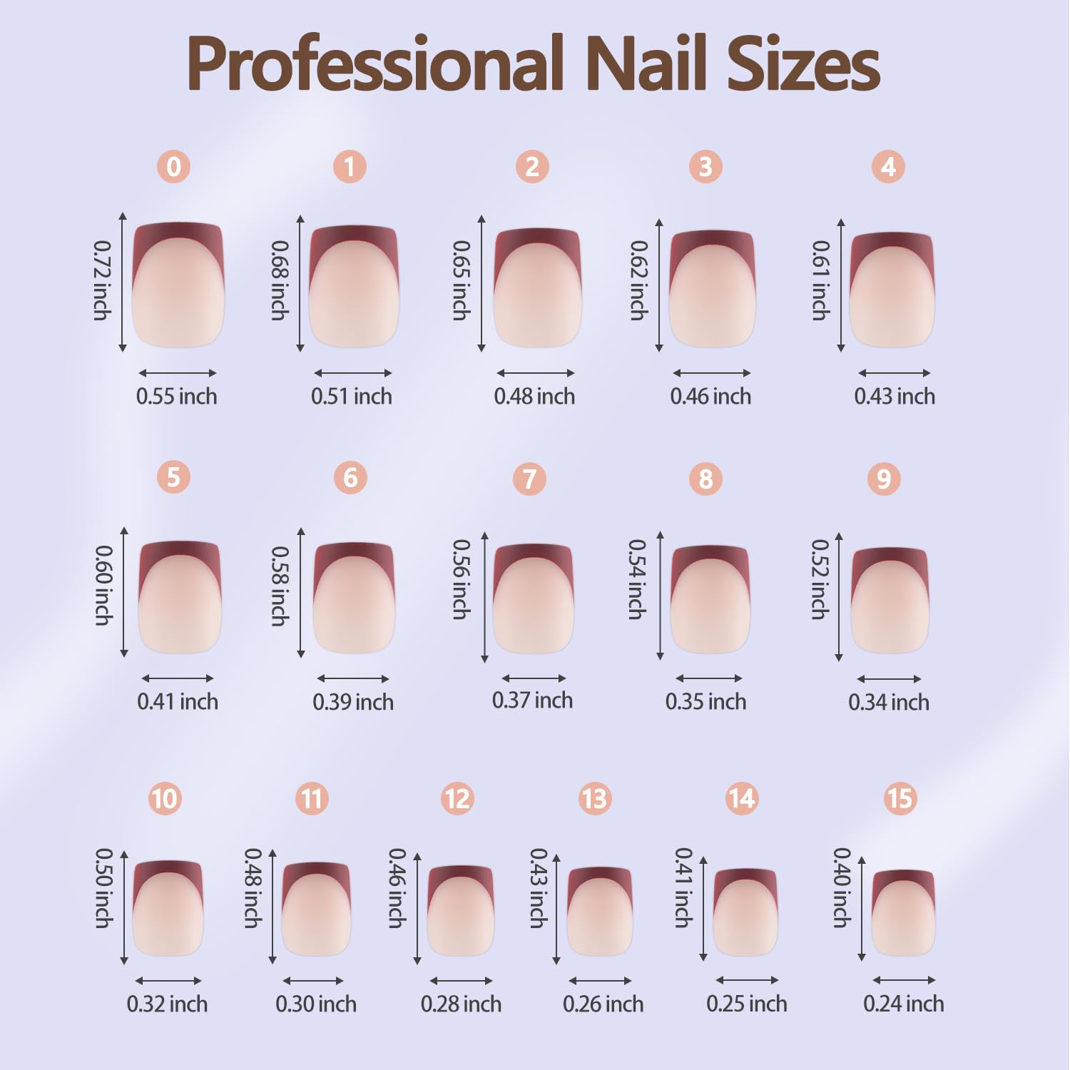 Misssix French Gel Nail Tips, 160Pcs French Tip Press on Nails Short Square, No Need to File Tips Pre-lasting, Fake Nails for Nail Art DIY 16 Sizes - Image 4