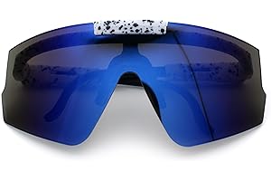 SA106 Boys Size Flip Up Shield Rimless Adjustable Arm MTB Sport Sunglasses