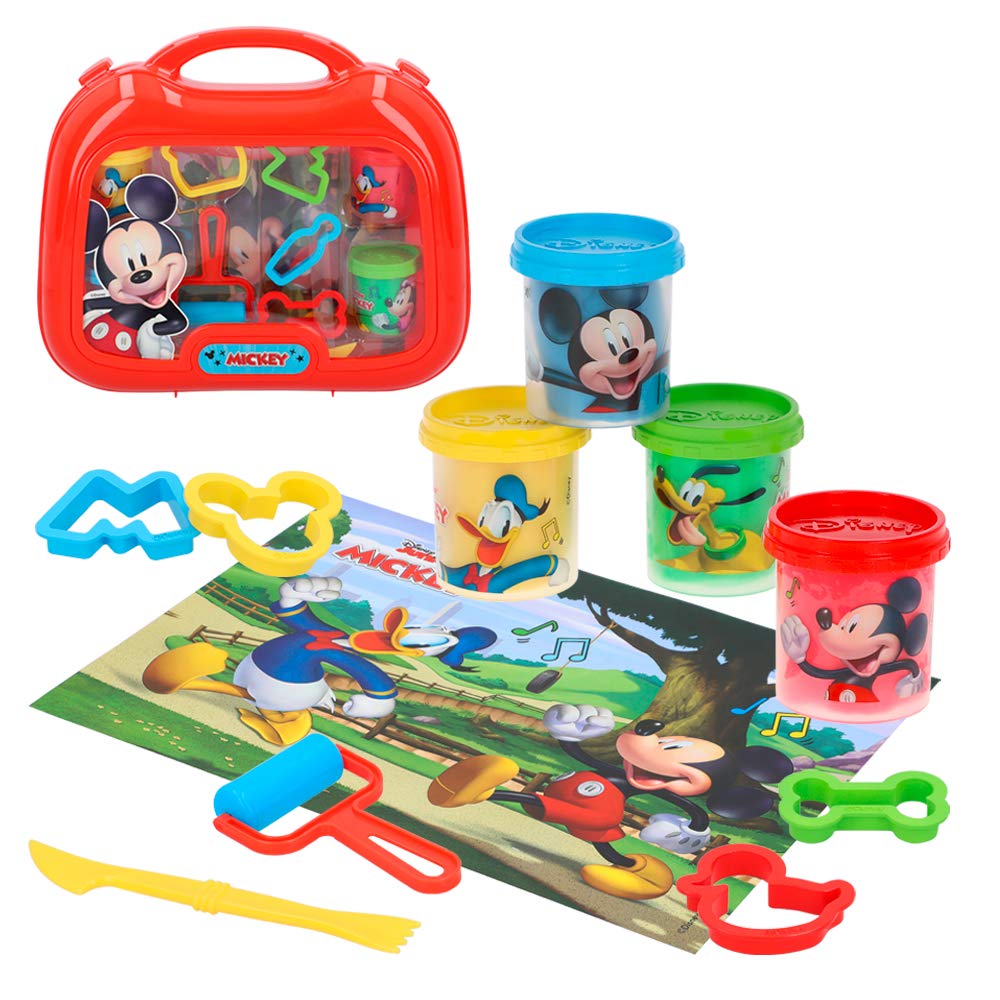 Disney – Children's Plasticine for Children 3 Years – Plasticine Canisters, Accessories and Moulds – Non-Toxic Plasticine Soft Plasticine Colours Educational Toys Crafts Children Pack Plasticine Case