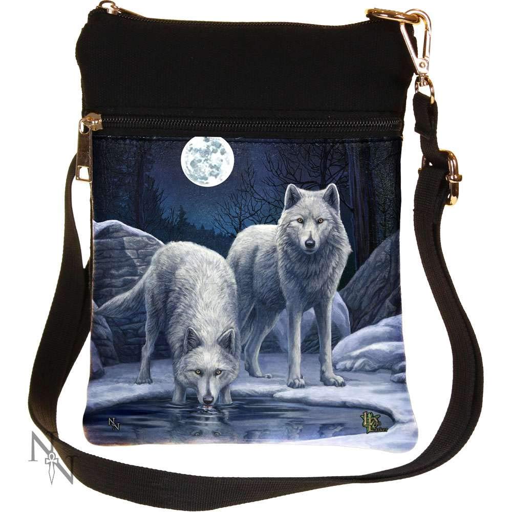 Nemesis Now B2979H7 Warriors Of Winter Lisa Parker Shoulder Bag 23cm Black, PU and Canvas, One Size