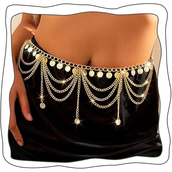 Luxurious Gold Coin belt double layer Gold Coin Belt: Hand Carved Algerian Napoleon Bridal Waist  main image 2