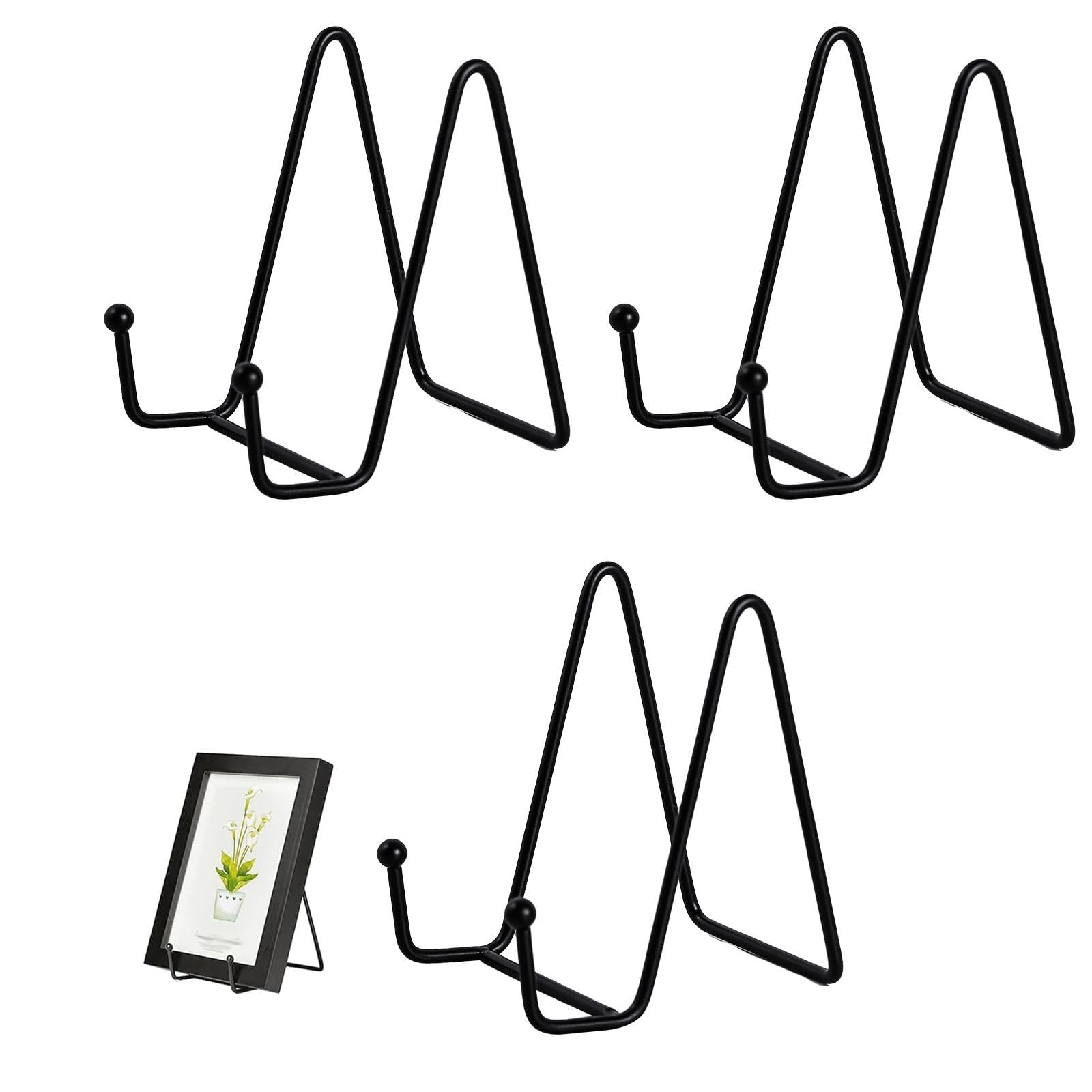 Wodehahagou 3 Pcs Plate Holder Ease Plate Stand for Display Pictures & Photo Frame Stand Tabletop Easels