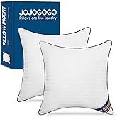 JOJOGOGO 20x20 Throw Pillow Inserts Set of 2, 20 x 20 Decorative Square Large Pillow Inserts for Couch and Bed, Synthetic Down Alternative 20 Inch Pillow Inserts (Suit for 18x18 Pillow Covers)