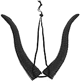 Halloween Foam Horn Headband Adjustable Black Sheep Horns Hair Accessory for Cosplay, Costume Party, and Festive Decorations