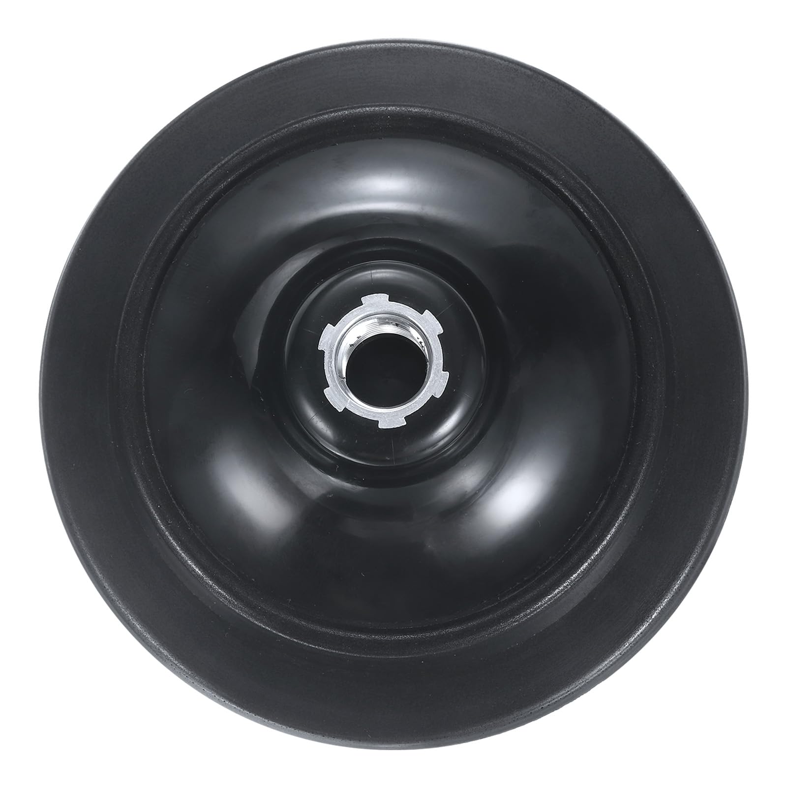 Sourcingmap 5 Inch Hook and Loop Backing Sanding Pads with 5/8" Thread for Diamond Sanding Finishing Polishing Buffing Pads, Black