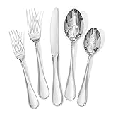 KINGSTONE 20 Piece Teardrop Silverware Set for