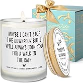 Maybe I Can't Stop The Downpour Thinking of You Candle Gifts for Women, Encouragement Gift for Women, Inspirational Gift for Friends, Sympathy Bereavement Feel Better Thoughtful Gifts for Bestie Mom