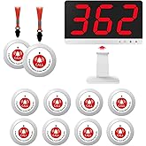 SavvyMate Nurse Call System - 1000ft Wireless Call Bell System,10 Alert Emergency Call Buttons for Elderly with 1 Display Receiver for Assisted Living Medical Clinic Nurses Station Home Hospital